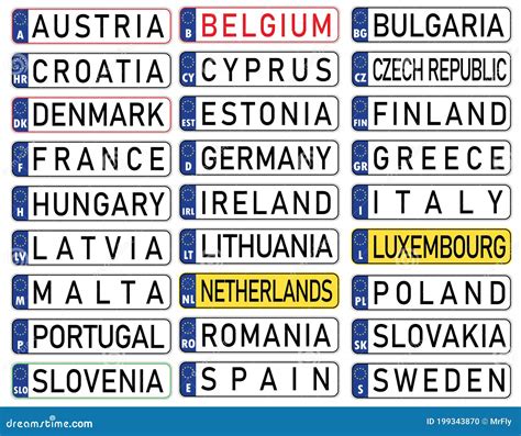 european license plate letters.